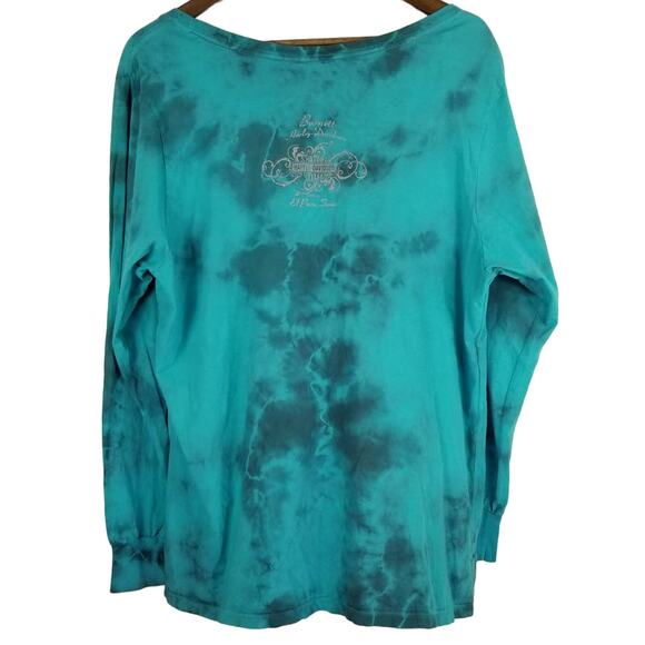 Harley Davidson Blue Tye Dye Shirt Size 1x - Picture 2 of 5